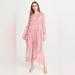 Free People Dresses | Free People | See It Through Maxi Dress - Long Sleeve Pink Rose Combo | Color: Pink | Size: Various