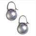 Kate Spade Jewelry | Kate Spade Silver Shine On Dark Gray Pearl Drop Earrings- New | Color: Gray/Silver | Size: Os