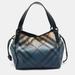 Burberry Bags | Burberry Navy Blue/Beige Ombre Pvc And Patent Leather Biltmore Tote | Color: Blue | Size: Os