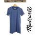 Madewell Dresses | Madewell Dress Striped Crewneck Blue T-Shirt Nwt | Color: Blue/White | Size: L