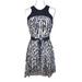 Anthropologie Dresses | Anthro Leifsdottir Silk Tie Dye Abstract Print Dress Belted Blue Black White 0 | Color: Black/Blue | Size: 0