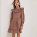 Anthropologie Dresses | Like New Anthropologie Porridge Penny Gingham Dress | Color: Brown/White | Size: S