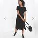 Madewell Dresses | Madewell Black Polka Dot Midi Silk Dress Size 12 | Color: Black | Size: 12