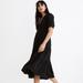 Madewell Dresses | Madewell Lightspun Button-Front Tiered Midi Dress | Color: Black | Size: 0