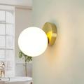 Licht-erlebnisse - Applique IP44 Blanc Laiton G9 Verre Métal Art Nouveau Lampe de salle de bain