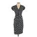 Betsey Johnson Casual Dress - Sheath V Neck Short sleeves: Black Print Dresses - Women's Size 2