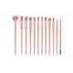 VIPAVA Makeup Brush Sets 12PCS Makeup Brush ，Eyeshadow Cosmetics Foundation Loose Powder Brushes， Small Fan-shaped Multifunctional Beauty Make Up Tools (Color : Pink, Size : Straight eyeliner brush