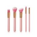 VIPAVA Makeup Brush Sets 5pcs Brush Head Foundation Makeup Brushes Set Eyeshadow Powder Wood Handle Cosmetic Eyebrow Beauty Make Up Tools (Color : I)