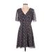 Madewell Casual Dress - Wrap: Blue Paisley Dresses - Women's Size 2