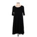 Chelsea & Theodore Casual Dress - A-Line Scoop Neck Short sleeves: Black Print Dresses - Women's Size Small