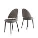 STAR BANNER Italian Minimalist Dining Chair Modern Simple Home Back Parsons Chair Dining Chair Faux Leather/Upholstered in Gray | Wayfair