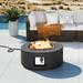 Brayden Studio® Czinege 12" H x 28" W Concrete Propane Outdoor Fire Pit Table Concrete in Gray | 12 H x 28 W x 28 D in | Wayfair