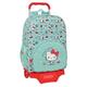 Safta HELLO KITTY SEA LOVERS Großer Schulrucksack mit Trolley, Kinderrucksack, Kinderrucksack, anpassbar an den Kinderwagen, ideal für Schulkinder, bequem und vielseitig, 33 x 15 x 42 cm, Türkis,