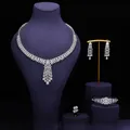 2023 neue 4-teilige Braut Zirkonia Full Set Frauen Party Schmuck Set Luxus Dubai Nigeria cz Kristall