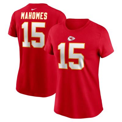 Rotes Nike Patrick Mahomes Kansas City Chiefs-T-Shirt mit Spielername und -nummer für Damen Image
