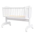 Berceau bébé en bois blanc - 90x40 cm - Matelas Inclus