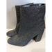 Jessica Simpson Shoes | Jessica Simpson Ankle Boot Size 9 Aninada Glitter Square Toe Block Heel Black | Color: Black | Size: 9