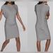 Athleta Dresses | Athleta Sunlover Grey Asymmetrical Jersey Midi Dress Women’s Size S | Color: Gray | Size: S