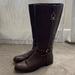 Coach Shoes | Brown Coach Leather Knee High Boots Size 11 Used | Color: Brown/Gold | Size: 11