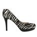 Michael Kors Shoes | Michael Kors Black And White Zebra Print Ionna Slip On Platform Heels Pumps 6.5 | Color: Black/Cream | Size: 6.5