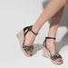 Kate Spade Shoes | Kate Spade Leopard Print Tianna Wedge Sandal | Color: Black/Brown | Size: 6