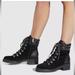 Coach Shoes | Coach Black Suede Lorren Lace Up Booties | Color: Black | Size: 9.5