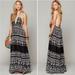 Free People Dresses | Free People Boho Maxi Dress | Color: Black/White | Size: Xs