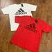 Adidas Shirts | Adidas 2/Set Bundle Men’s Tee-Shirts - Size L | Color: Red/White | Size: L