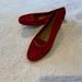 Coach Shoes | Coach Red Suede Flats, 8 | Color: Red | Size: 8
