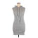 Popular Basics Casual Dress - Bodycon High Neck Sleeveless: Gray Dresses - Women's Size X-Large