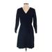 J.Crew Factory Store Cocktail Dress V Neck 3/4 sleeves: Blue Print Dresses - New - Women's Size 2