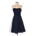 David's Bridal Cocktail Dress - Party: Blue Dresses - Women's Size 4