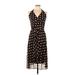 Rabbit Rabbit Rabbit Designs Casual Dress - Midi: Black Polka Dots Dresses - Women's Size 6