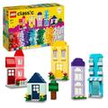LEGO Classic Kreative Häuser, Bausteine-Set für Kinder, Konstruktionsspielzeug mit 850 Steinen, Haus-Bauen-Spielzeug mit Zubehör, Geschenk für Jungen und Mädchen ab 4 Jahren 11035