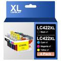 LOFBLAT LC422XL Ink Cartridges for Brother LC422 XL LC-422XLVAL Value Pack Compatible for Brother MFC-J5340DW MFC-J5345DW MFC-J5740DW MFC-J6540DW MFC-J6940DW (Black/Cyan/Magenta/Yellow,Pack of 4)