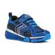 Sneaker GEOX "J BAYONYC BOY A" Gr. 33, blau Kinder Schuhe Sneaker mit Blinkfunktion, Freizeitschuh, Halbschuh, Schnürschuh