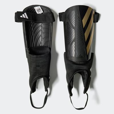 Fußball Schienbeinschoner ADIDAS PERFORMANCE "TIRO SG MTC", Damen, Gr. L, schwarz-weiß (schwarz, gold metallic, weiß), Protektoren