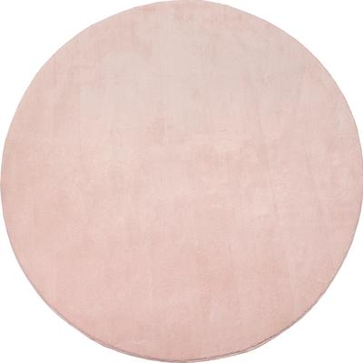 Teppich MERINOS "Loft 37", rosa (blush), H:16mm Ø:200cm, Polyester, Teppiche, Kunstfellteppich besonders weich und kuschelig, Fell Haptik Image