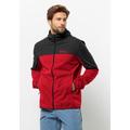 Funktionsjacke JACK WOLFSKIN "FELDBERG HOODY M" Gr. M (50), rot (red, glow) Herren Jacken Übergangsjacken