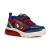 Sneaker GEOX "J CIBERDRON BOY F", Kinder, Gr. 35, blau (navy, rot), Synthetik, Textil, sportlich, Schuhe, mit cooler Blinkfunktion, Freizeitschuh, Halbschuh, Schnürschuh