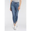 Skinny-fit-Jeans LEVI'S "720 SUPER SKINNY YOKED" Gr. 28, Länge 30, blau (creative expression) Damen Jeans Röhrenjeans