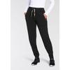 Jogginghose KANGAROOS, Damen, Gr. 48 (XL), N-Gr, schwarz, Sweatware, Obermaterial: 95% Baumwolle, 5% Elasthan, bedruckt, unifarben, casual, bequem knöchellang, Hosen, mit Zippertaschen und Logo Band