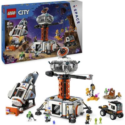 Konstruktionsspielsteine LEGO "Raumbasis mit Startrampe (60434), City" Spielbausteine bunt Kinder Ab 6-8 Jahren