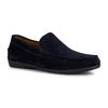 Mokassin GEOX "U SIRON A", Herren, Gr. 41, blau (navy), Leder, elegant, Schuhe Mokassin Slipper, Loafer, Business Schuh, Autofahrer Schuhe mit Ziernaht