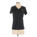 Under Armour Active T-Shirt: Black Polka Dots Activewear - Women's Size Small