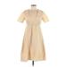 Rebecca Taylor Casual Dress - Mini: Tan Print Dresses - Women's Size Medium