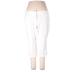 Lane Bryant Khaki Pant Straight Leg Cropped: White Solid Bottoms - Women's Size 18 Plus