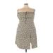 Shein Casual Dress - Mini Square Sleeveless: Tan Dresses - Women's Size 3X