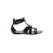 Miu Miu Sandals: Black Print Shoes - Women's Size 38 - Open Toe