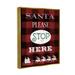The Holiday Aisle® Jasera Santa Stop Here Plaid On Canvas by Carol Robinson Canvas | 31 H x 25 W x 1.7 D in | Wayfair